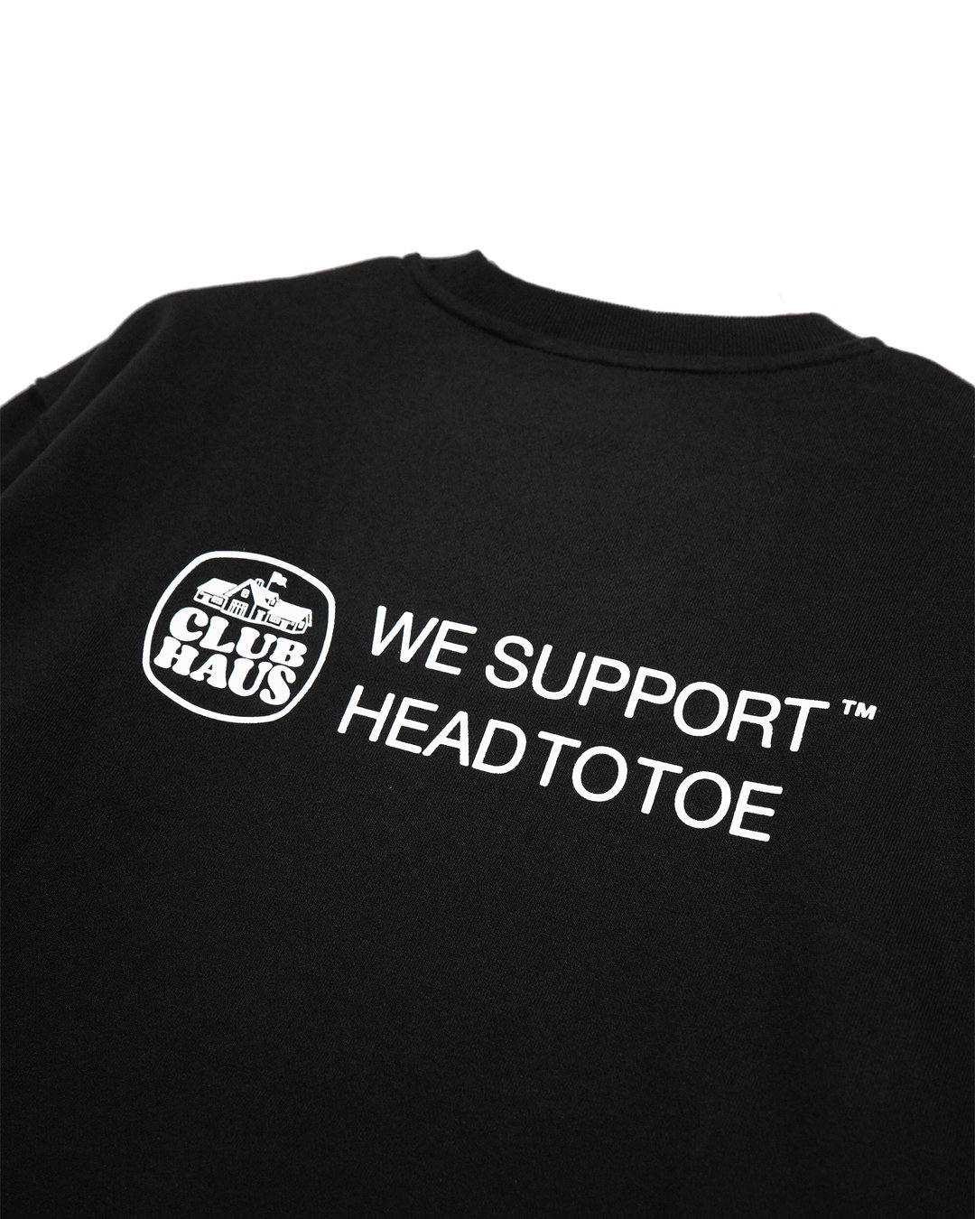 HllT × Clubhaus Crew Sweat Lite - Black | CLUBH