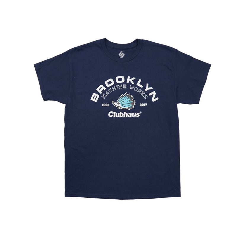 BrooklynMachineWorks × CLUBHAUS S/S Tee - Navy