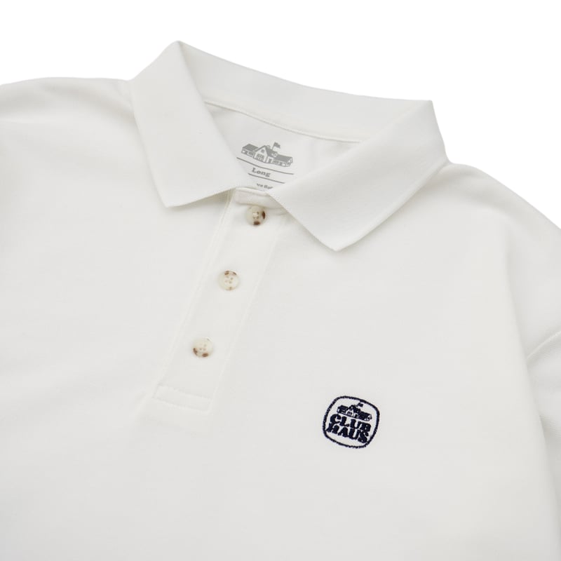 Clubhaus ホワイト ポロシャツ CLUBHAUS Standard L/S Polo '26 - White | CLUBHA