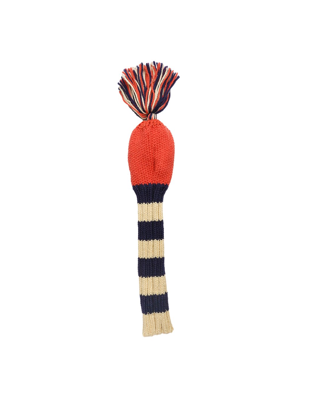 SSC x Clubhaus Knit Headcover - Orange Red/Navy