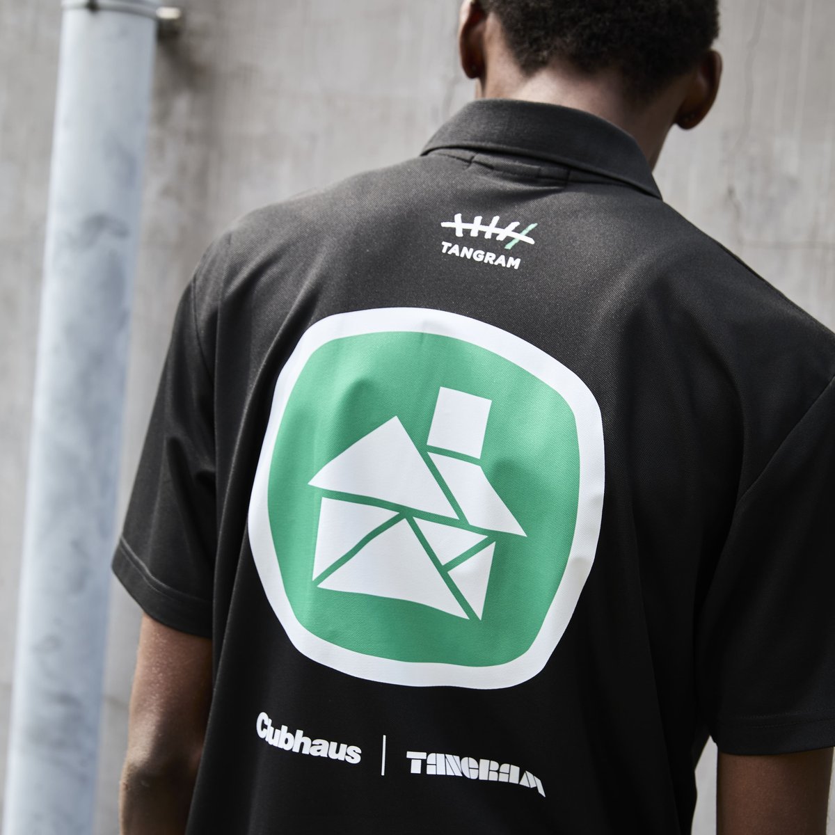 ○CLUBHAUS×TANGRAM 5th Anniv. Polo - Black | CLU