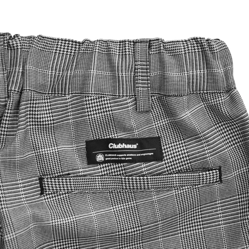 CLUBHAUS Center Press Easy Shorts - Glencheck |