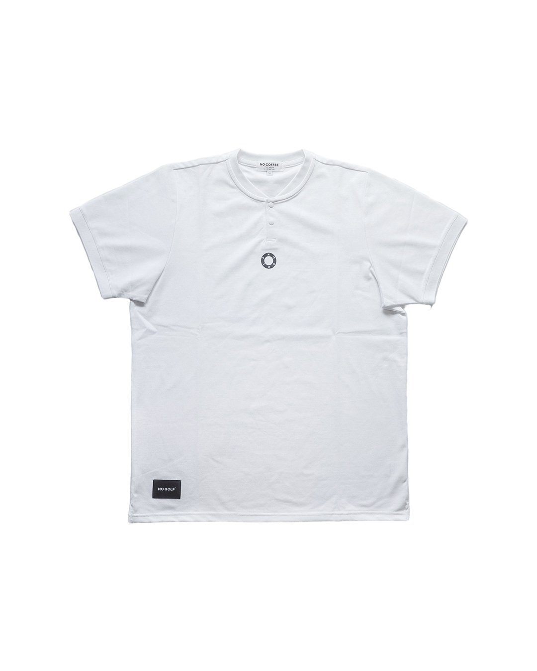 NO GOLF HENRY NECK POLO SHIRT SS COOLMAX - Whit