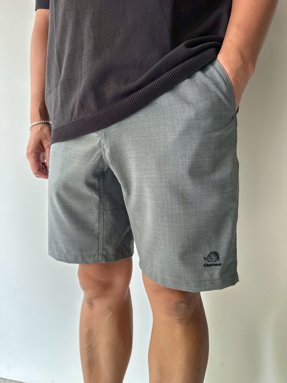 CLUBHAUS Woolen Short Trousers - Gray | CLUBHAU