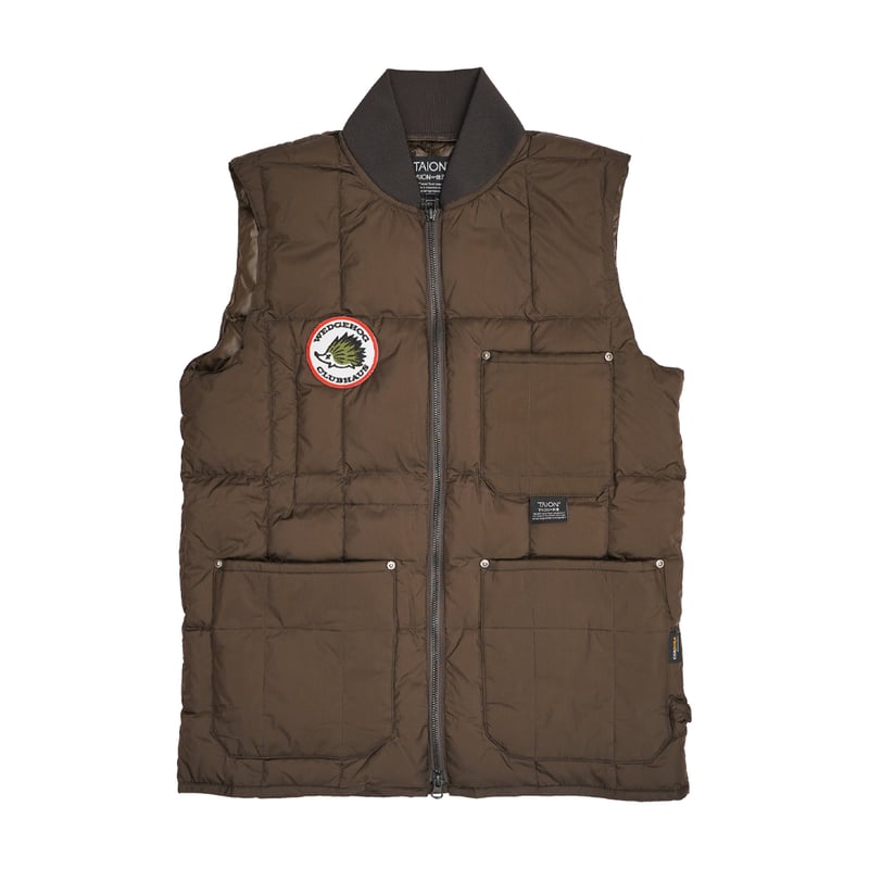 TAION W-Zip DownVest クラブハウス　ダウンベスト　L TAION W-Zip DownVest CLUBHAUS Custom - Dark Bro