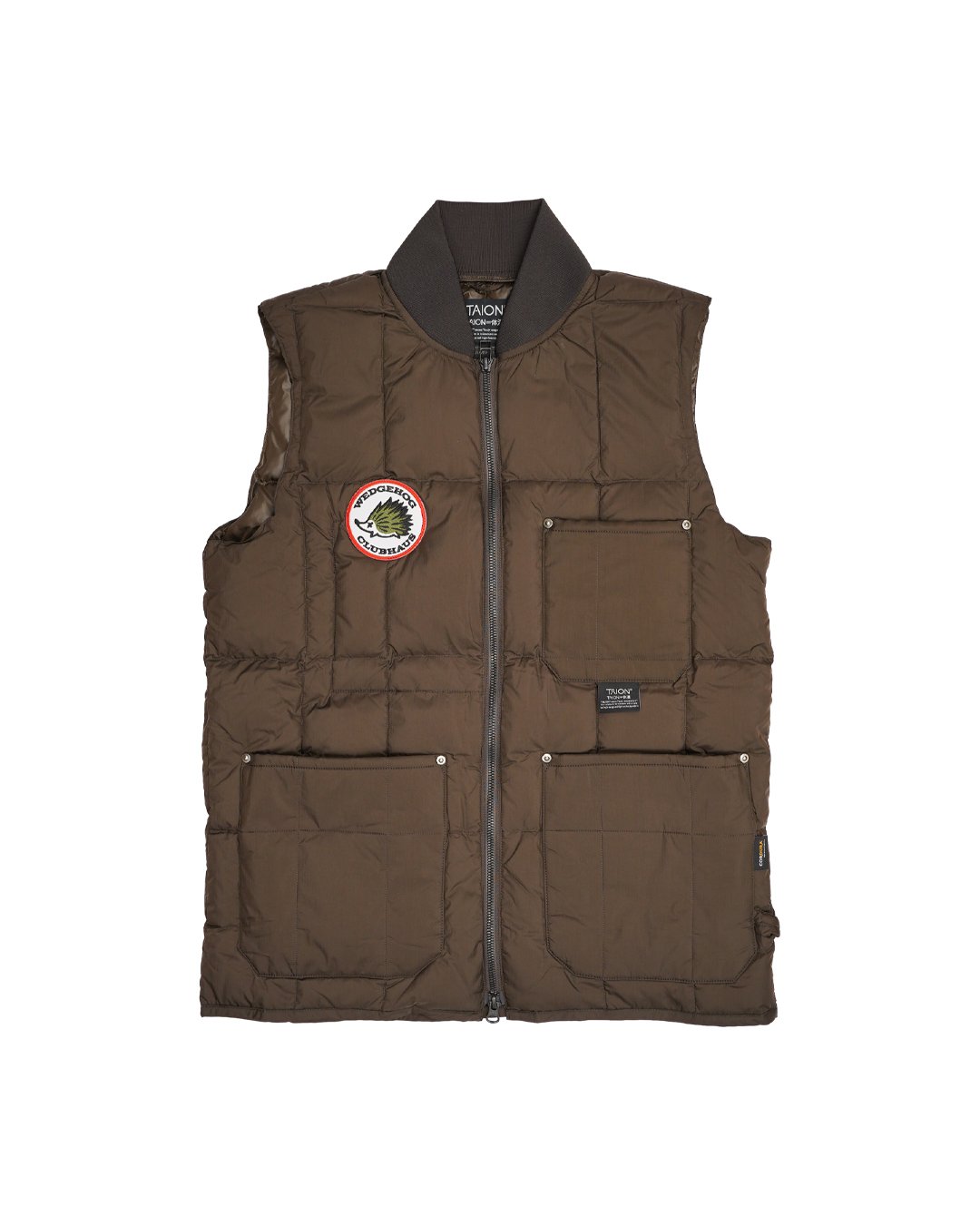 TAION W-Zip DownVest CLUBHAUS Custom - Dark Bro