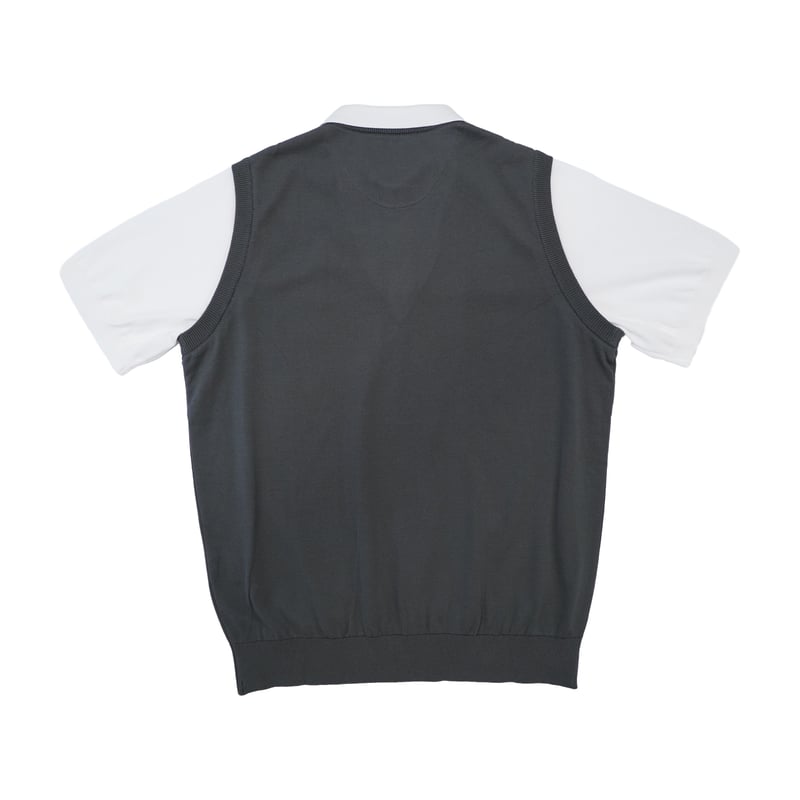 CLUBHAUS Fake layered Vest + Polo - Navy