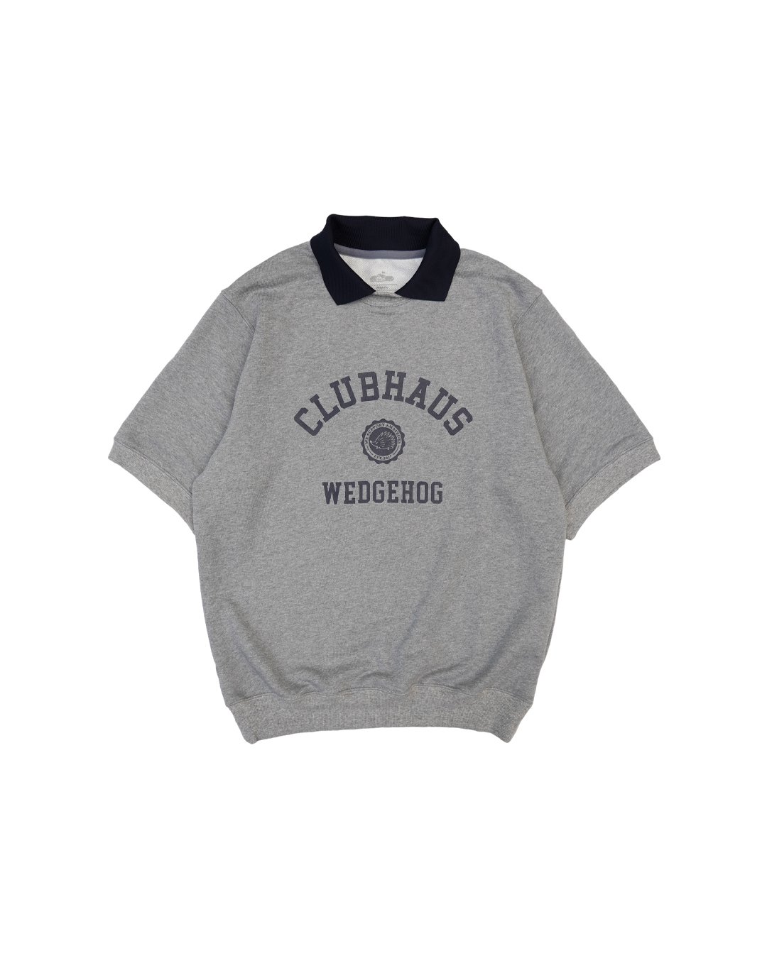 は*ん様 Clubhaus クラブハウス 半袖スウェット CLUBHAUS クラブハウス 襟付 半袖スウェット グレー系 Midium