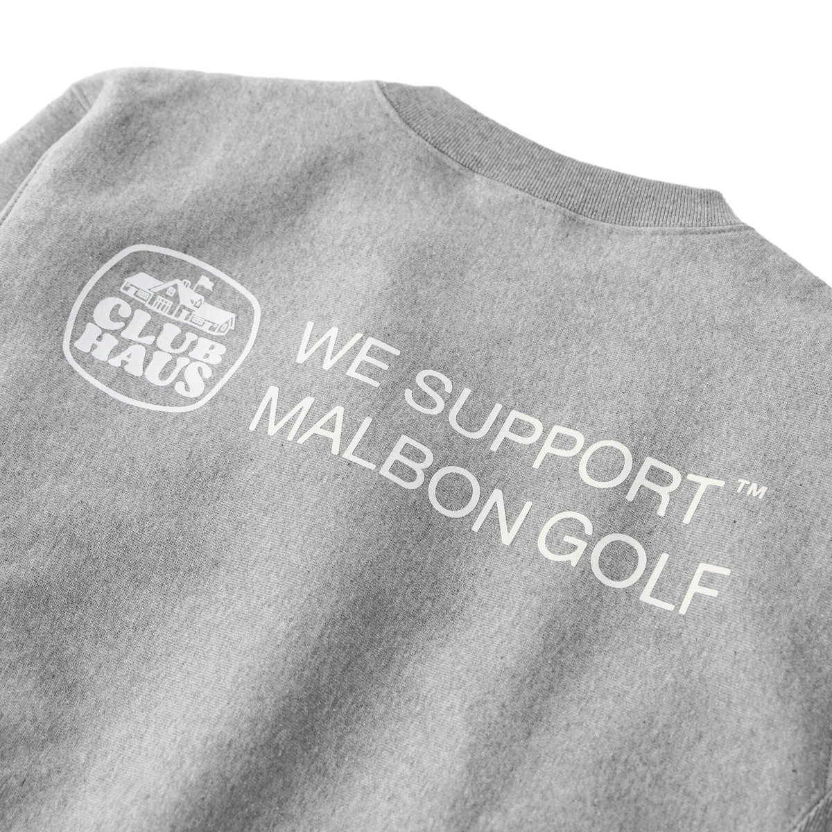 WE SUPPORT MALBON Classic Crewneck Sweat - Gray...