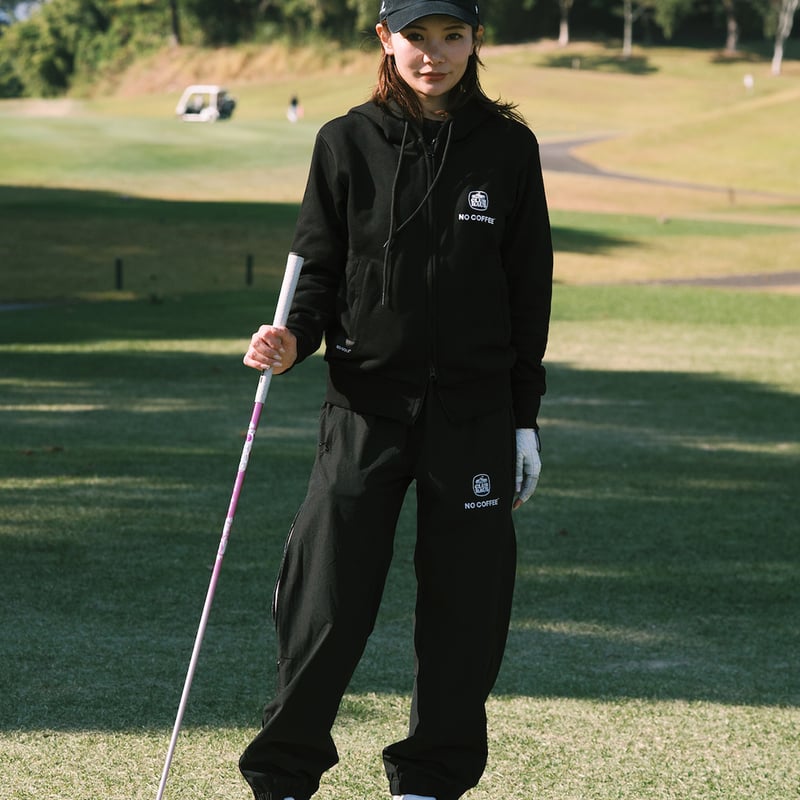 NO GOLF【セットアップ】 NO GOLF ZIP HOODIE - Black | CLUBHAUS | クラブハウス