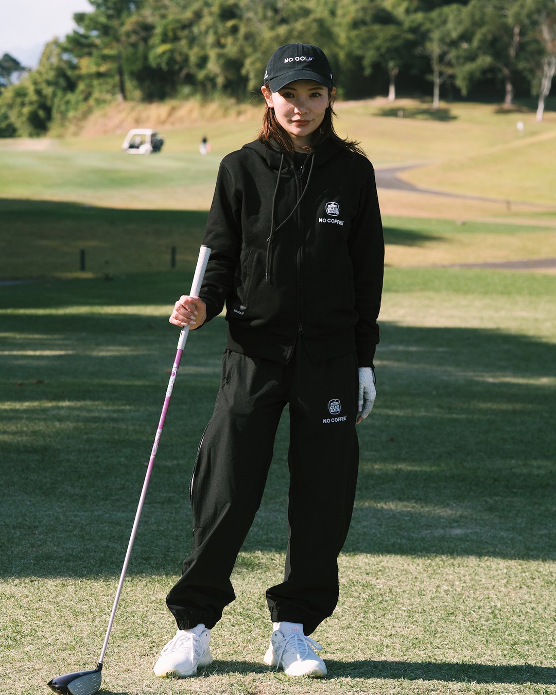 NO GOLF ZIP HOODIE - Black | CLUBHAUS | クラブハウス