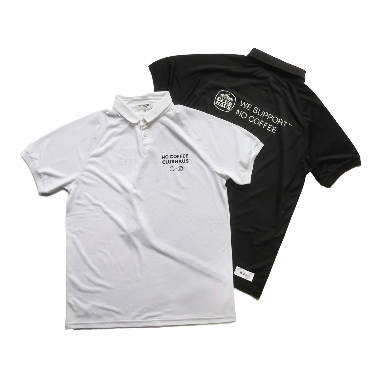 NO COFFEE × CLUBHAUS POLO SHIRT S/S - White | C