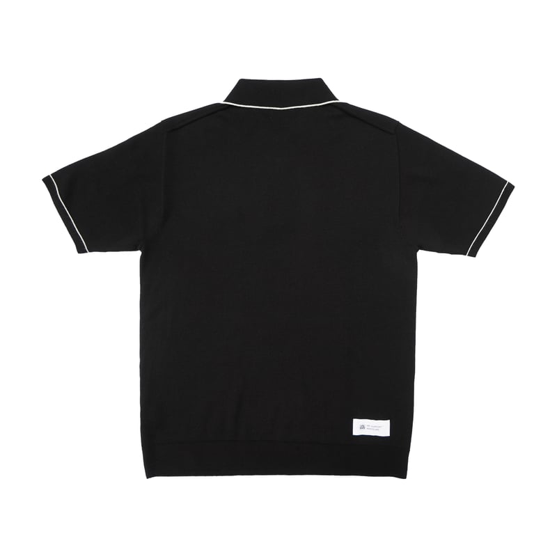 Wedgehog GrayScale Knit Polo - Black | CLUBHAUS Wedgehog GrayScale Knit Polo - Black | CLUBHAUS
