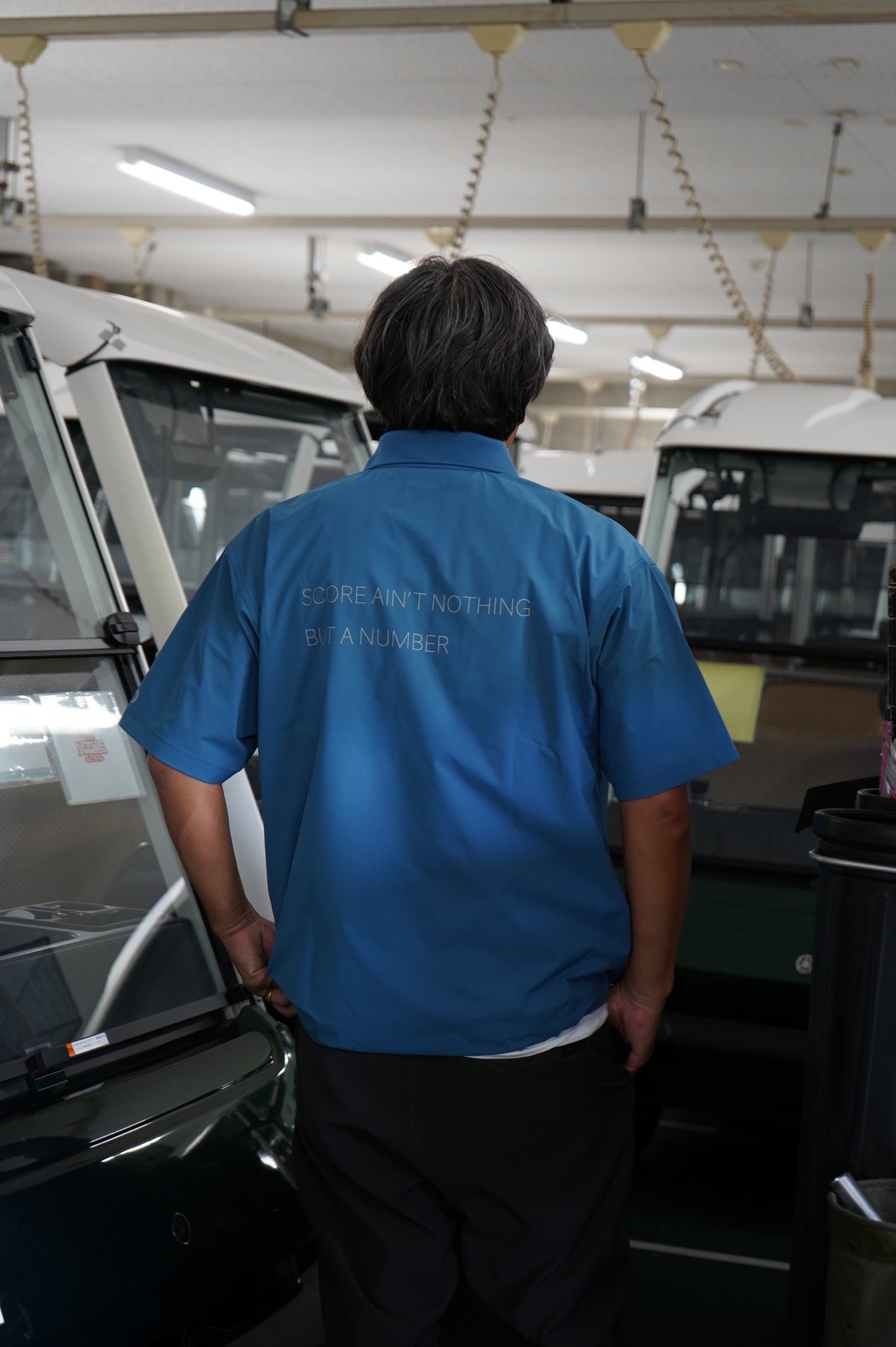 clubhaus ナイロンピステ　ネイビー　L CLUBHAUS Reflective Polo - Blue | CLUBHAUS | クラ