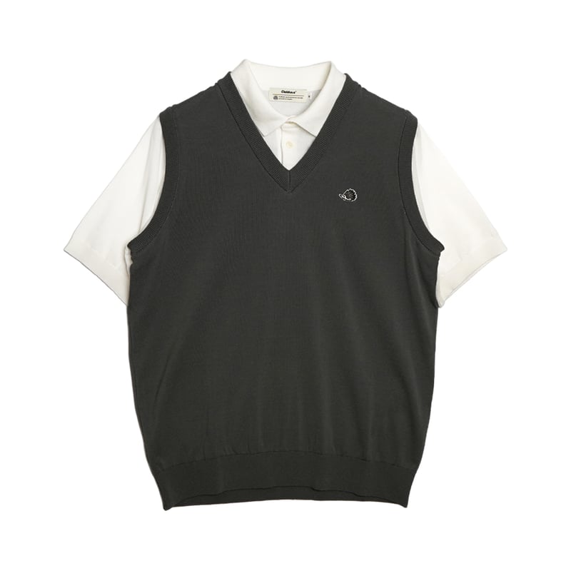 CLUBHAUS フェイクレイヤードベストポロシャツ CLUBHAUS Fake layered Vest + Polo - Navy/Lt.Blu