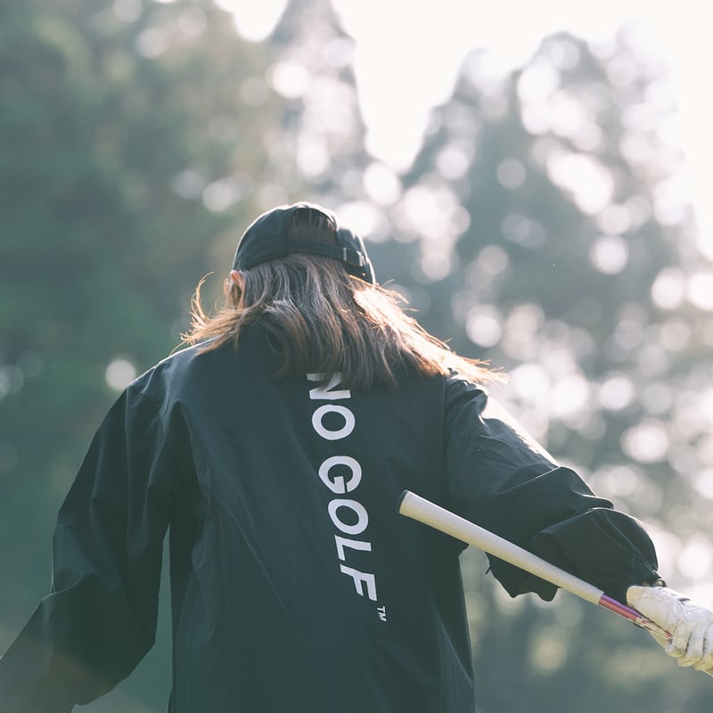 NO GOLF WINDBREAKER JACKET - Black | CLUBHAUS |