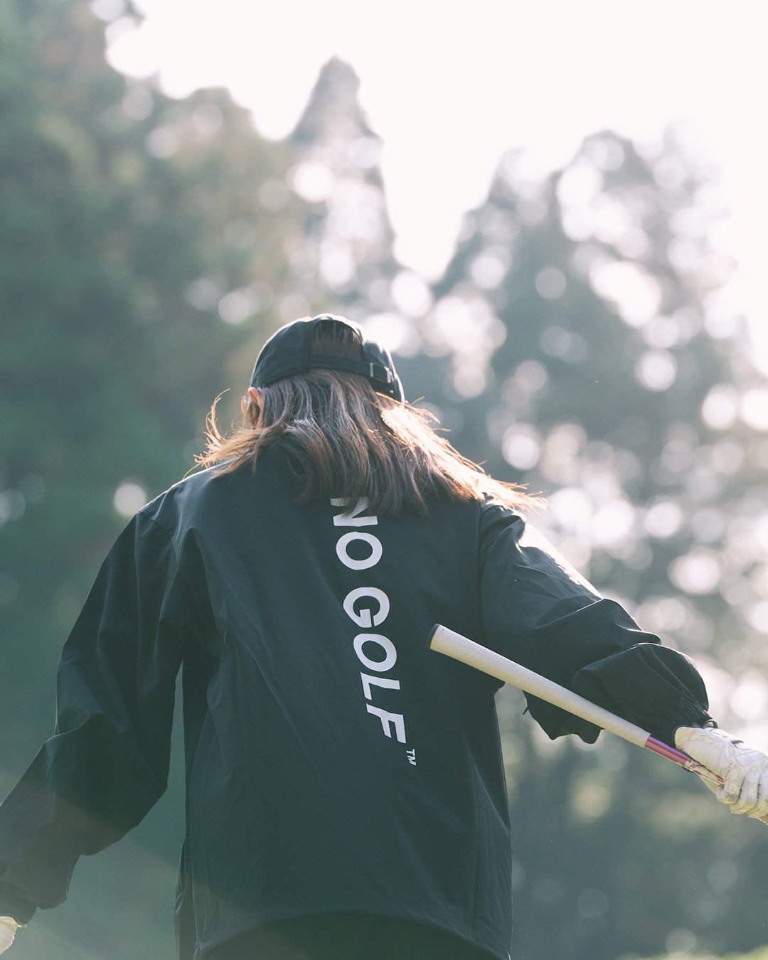 NO GOLF WINDBREAKER JACKET - Black | CLUBHAUS |
