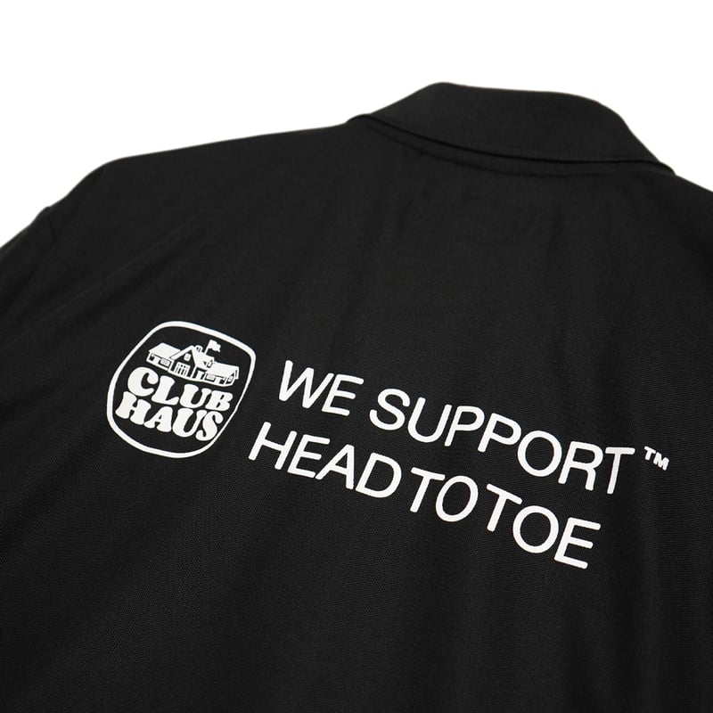 clubhouse クラブハウス ポロシャツ風ベスト 黒L HllT × Clubhaus Polo - Black | CLUBHAUS | クラブハウス