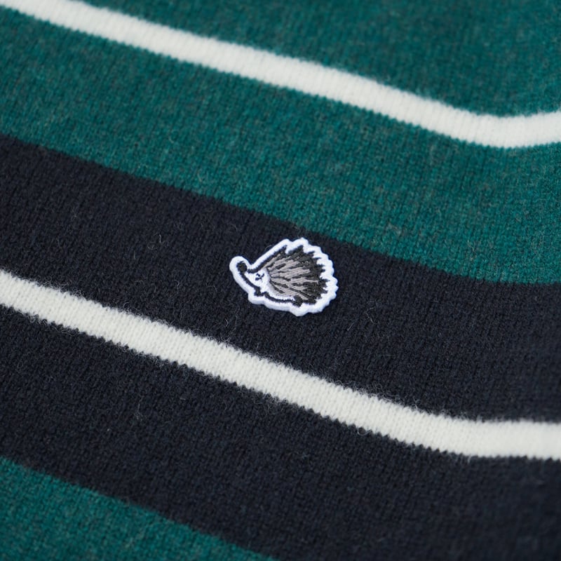 CLUBHAUS L/S Crewneck Knit - Green/Navy/White |