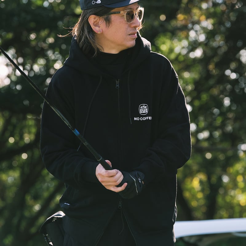 NO GOLF ZIP HOODIE - Black | CLUBHAUS | クラブハウス