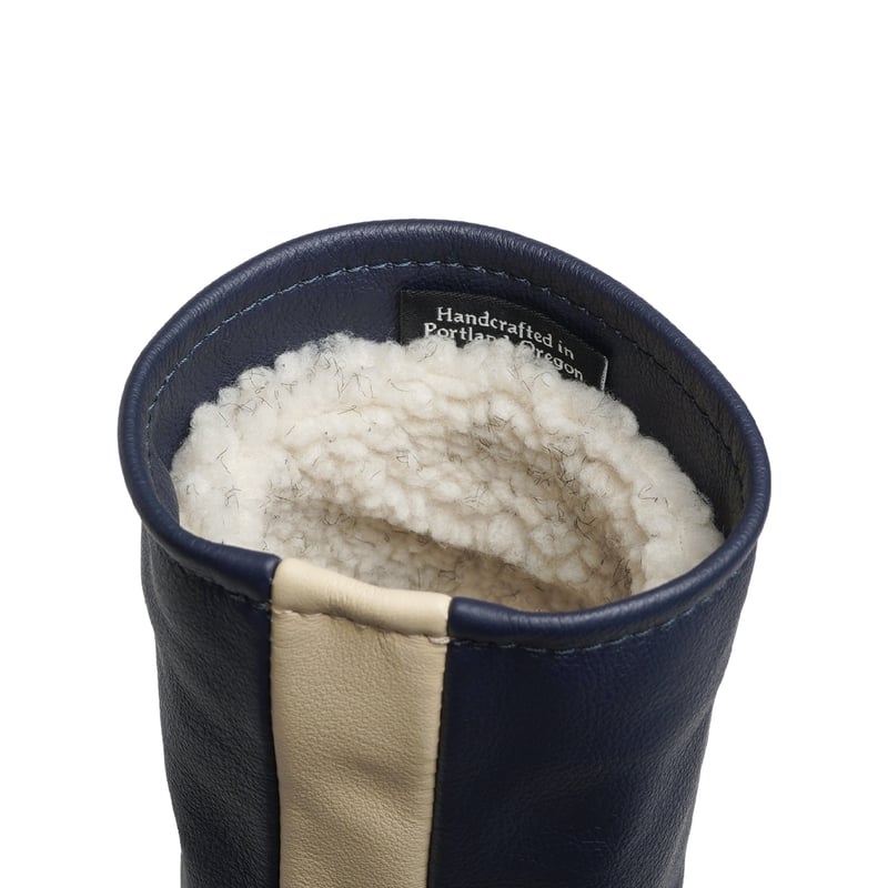 SSC x Clubhaus Barrel Headcover - Navy Leather