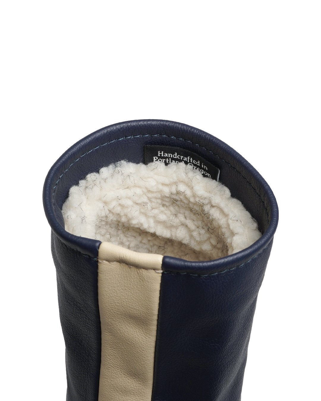 SSC x Clubhaus Barrel Headcover - Navy Leather 