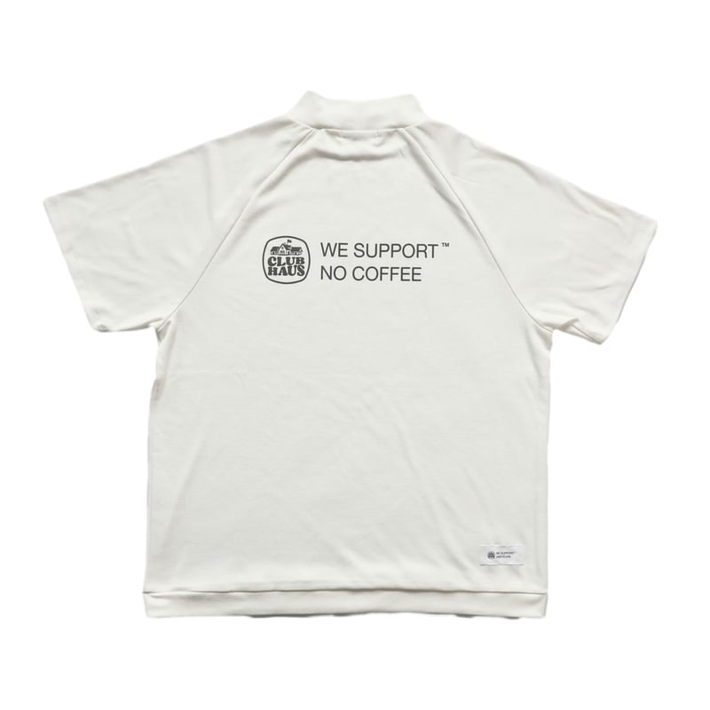 NO COFFEE × CLUBHAUS MOCKNECK S/S - White | CLU NO COFFEE × CLUBHAUS MOCKNECK S/S - White | CLU