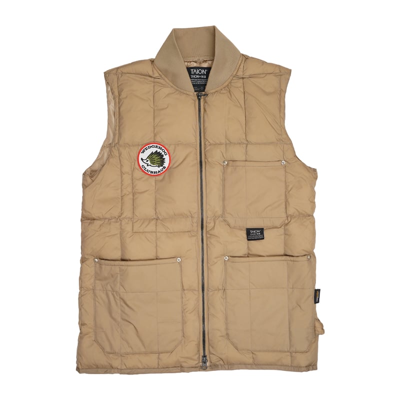 TAION W-Zip DownVest CLUBHAUS Custom - Sand Bei