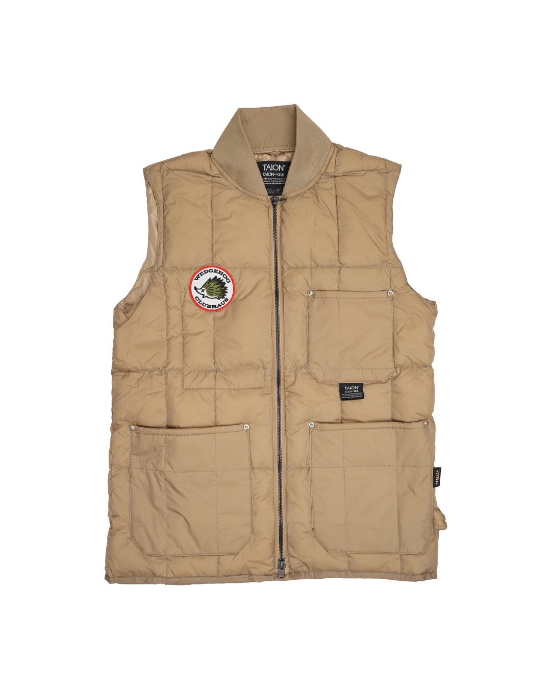 TAION W-Zip DownVest クラブハウス　ダウンベスト　L TAION W-Zip DownVest CLUBHAUS Custom - Sand Bei
