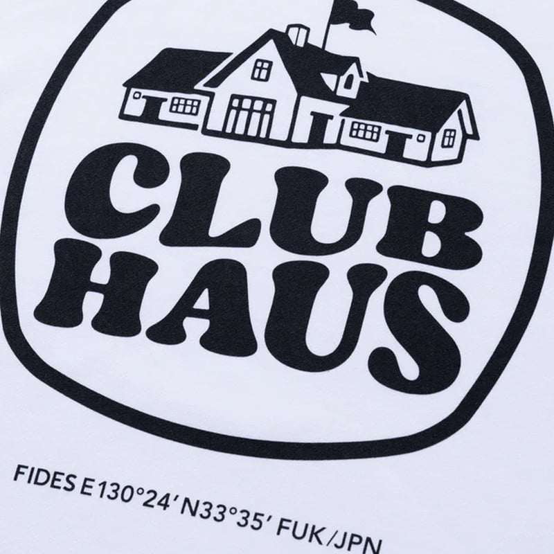 FIDES × CLUBHAUS Logo Crew Neck - White | CLUBH