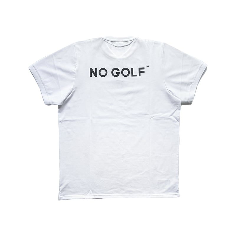 NO GOLF HENRY NECK POLO SHIRT SS COOLMAX - Whit
