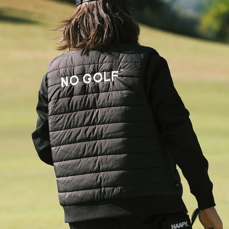 NO GOLF PADDED REVERSIBLE VEST - Black/White |