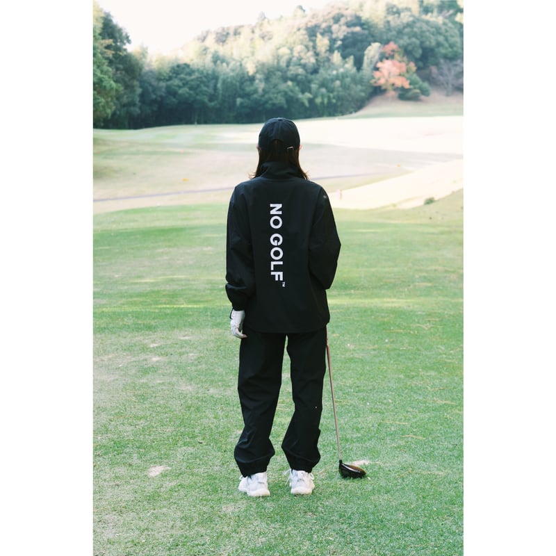NO GOLF WINDBREAKER JACKET - Black | CLUBHAUS | NO GOLF
