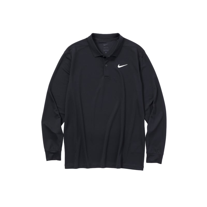 Nike Dri-FIT Victory L/S Golf Polo - Black | CL