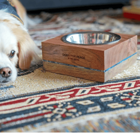 DOGS FOR PEACE ウッデンフィーディングボウル