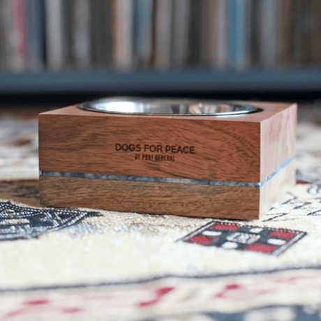DOGS FOR PEACE ウッデンフィーディングボウル