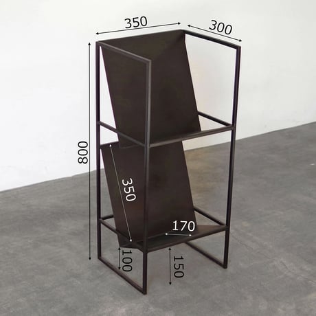 【LIFE FURNITURE】SL アイアンマガジンラック