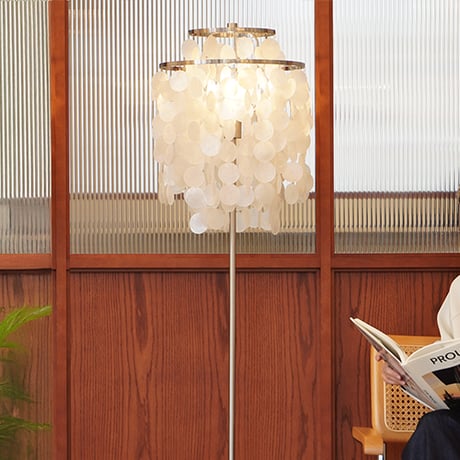 【HERMOSA】SHELL FLOOR LAMP シェル フロアランプ（LCLP-008SV）
