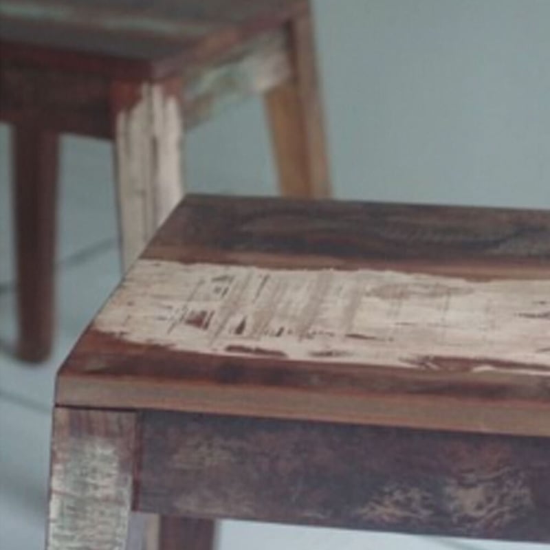 LIFE FURNITURE】リサイクルウッド スツール | SQL.
