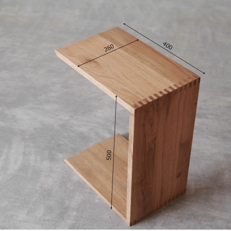 【LIFE FURNITURE】ST オークサイドテーブル