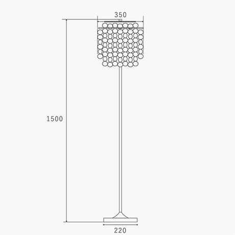 【HERMOSA】SHELL FLOOR LAMP シェル フロアランプ（LCLP-008SV）