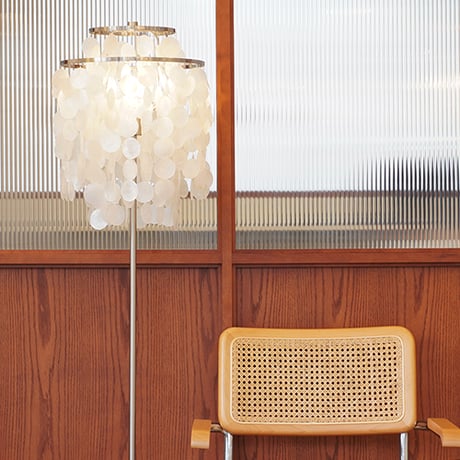 【HERMOSA】SHELL FLOOR LAMP シェル フロアランプ（LCLP-008SV）