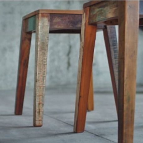 【LIFE FURNITURE】リサイクルウッド　スツール