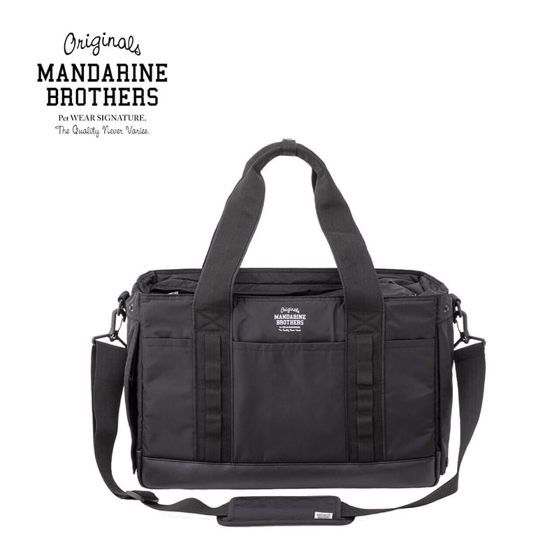 MANDARINE BROTHERS グラスキャリーバッグ ブラック MANDARINE BROTHERS】グラスゴーキャリートート | SQL.
