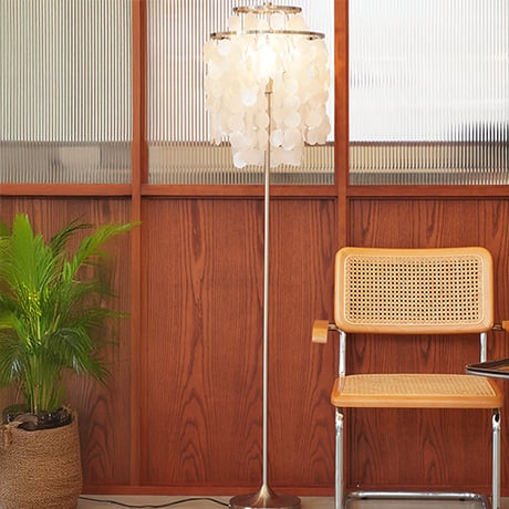 【HERMOSA】SHELL FLOOR LAMP シェル フロアランプ（LCLP-008SV）