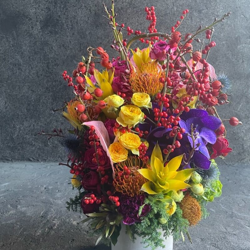 | 個性の塊アレンジメントver. 個性的な花×個性的な創り人 フラワーアレンジメント Jardin Katz de アートフラワーアレンジメント