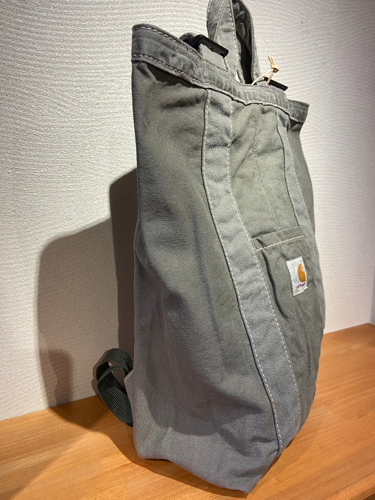 ☆NO MORE WAR カーハートリメイク キャンバストートバッグ グレー☆ NO MORE WAR CARHARTT SHOULDER | CALIFORNICATION