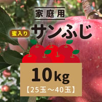 【送料込】家庭用蜜入りサンふじ10kg（25玉〜40玉）
