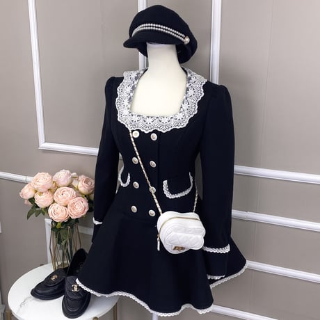 一部即納♡Bitter sweet frill dress（No.041205）【black】