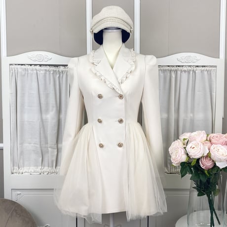 Elegant tulle design coat dress（No.050103）
